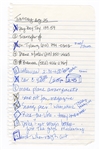 Madonna Handwritten "To-Do" List 