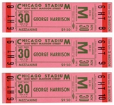 George Harrison 1974 North American Tour Unused Concert Tickets