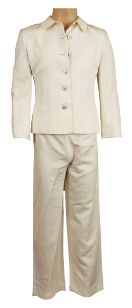 Prince Stage Worn and Personally Owned White Two-Piece Suit