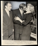 Joe DiMaggio and Marilyn Monroe Wedding Picture Original Wire Photograph