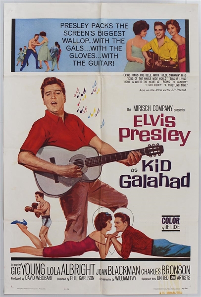 Elvis Presley 27 x 39 Original "Kid Galahad" Movie Poster