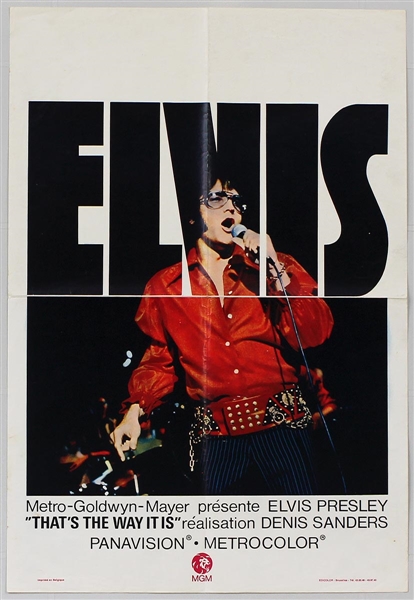 Elvis Presley 14 x 21 Original "Thats The Way It Is" Belgian Movie Poster