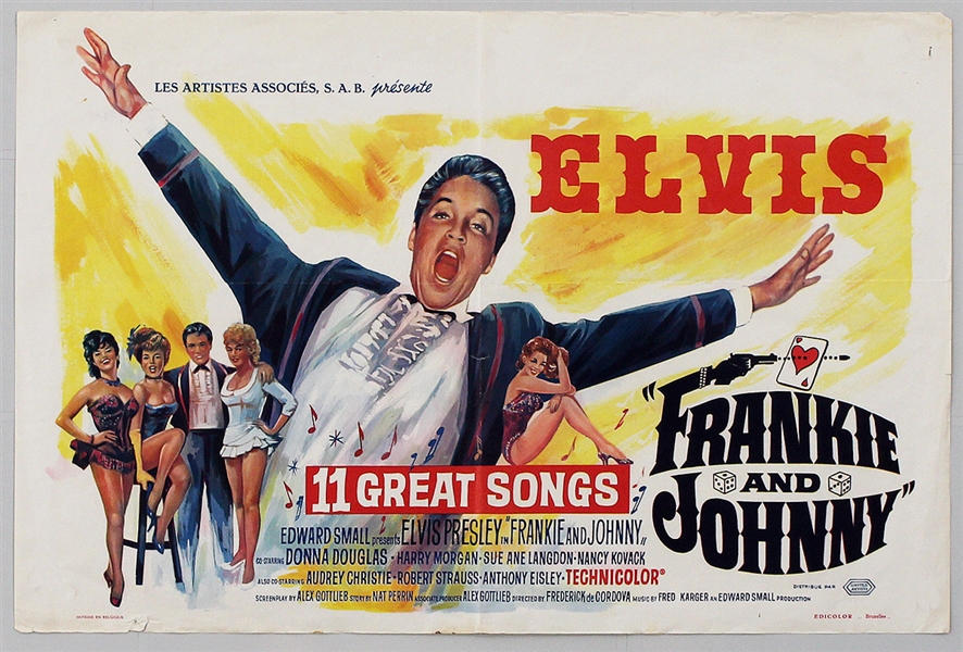 Elvis Presley 14 x 21 Original "Frankie and Johnny" Movie Poster