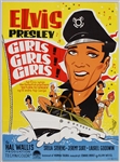 Elvis Presley 24 x 33 Original "Girls! Girls! Girls!" Movie Poster