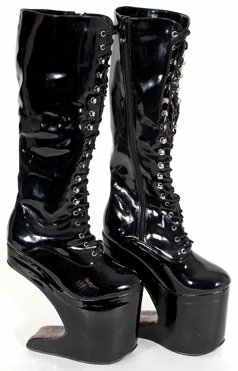Lady gaga black sales boots