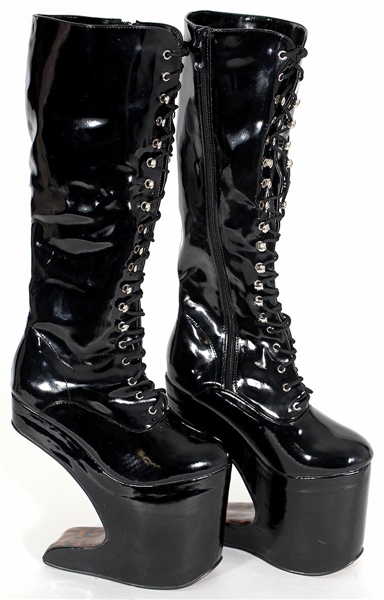 Lady Gaga "Born This Way" Promotion Worn Custom Black Boots