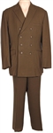 James Brown Owned & Worn Brown Suit