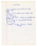 Tupac Shakur Handwritten Change Lyrics