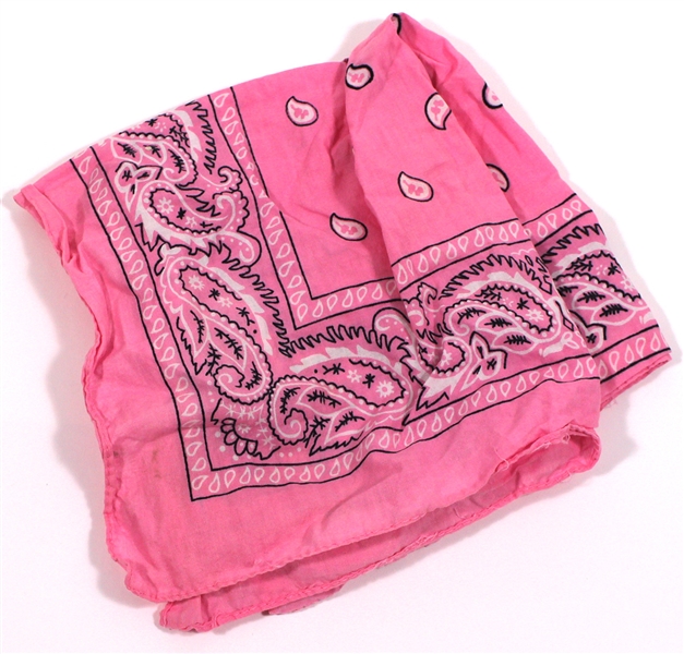 Tupac Shakur Owned & Worn Pink Bandana Do-Rag 