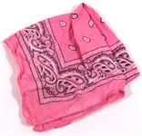 Tupac Shakur Owned & Worn Pink Bandana Do-Rag 