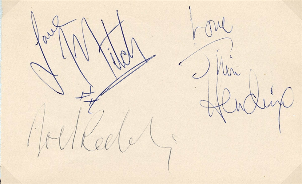 Jimi Hendrix Experience Autographs with Ian Wright Signed & Stamped Original Photograph