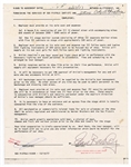 Sid Vicious Rare John Beverley Signed Sex Pistols Concert Contract Rider