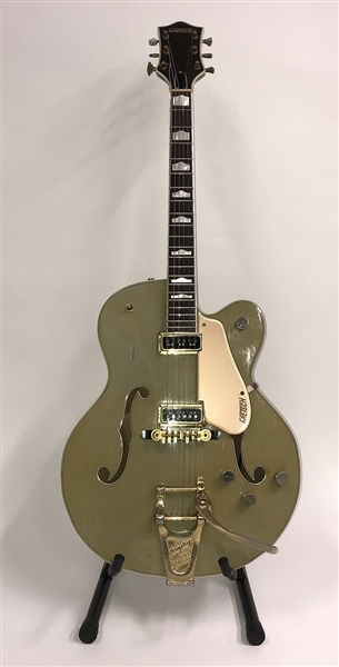 U2 Bono "America: A Tribute to Heroes" Stage and Live TV Used 1953 Green Gretsch Country Club Guitar 