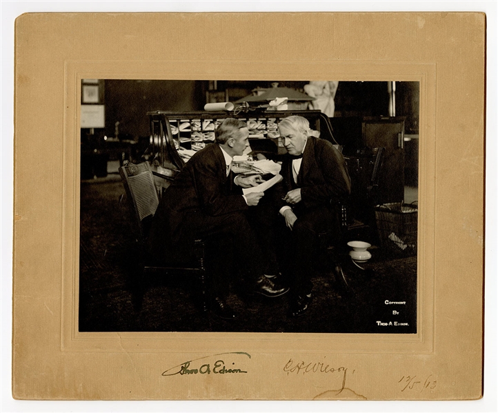 Thomas Edison Signed Cabinet Photograph JSA LOA 