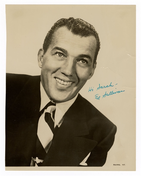 Lot Detail - Ed Sullivan Signed and Inscribed Photograph JSA Authentication