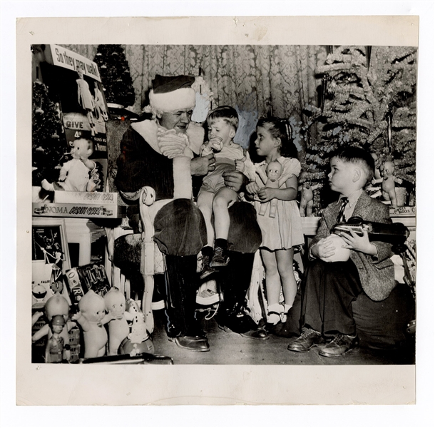 Babe Ruth Original 1947 Photograph as Santa Claus 