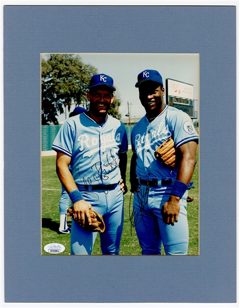 George Brett and Bo Jackson Signed 8 x 10 Photo JSA Authentication