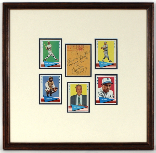 Home Run Baker Signed Hall of Fame Induction Display JSA LOA     