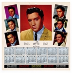 Elvis Presley Rare Original Bonus Calendar for 1963 Girls, Girls, Girls LP