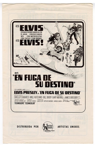 Elvis Presley Original  Mexican "Clambake" United Artists Press Book