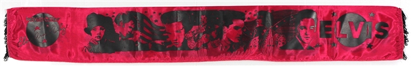 Elvis Presley Original "Love Me Tender" Hot Pink Fringed Promotional Scarf 