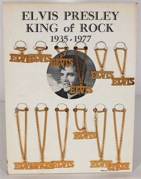 Elvis Presley Original "King of Rock" Commemorative Necklaces (12)