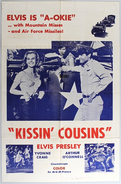 Elvis Presley Original "Kissin Cousins" One Sheet Movie Poster