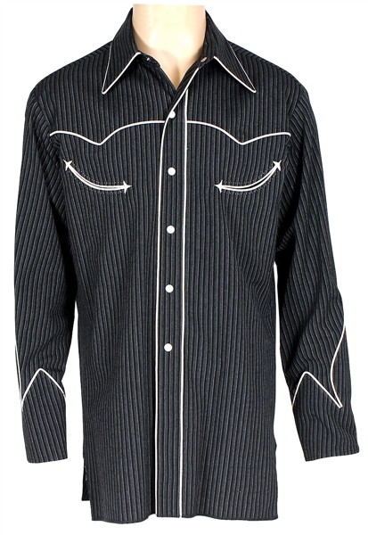 Lot Detail - Bob Dylan Owned & Worn Nudie's Rodeo Pinstripe Western Shirt