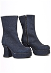 Spice Girl Geri Halliwell Spiceworld Tour Worn Blue Denim Platform Boots