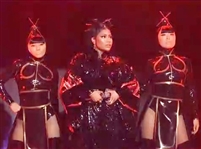 Nicki Minaj Saturday Night Live 2018 Finale Chun Li Stage Worn Custom Floor-Length Sequin Japanese Kimono