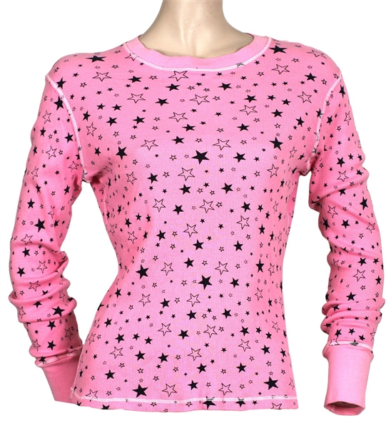 Miley Cyrus "Hannah Montana" Screen Worn Pink Top with Black Stars 