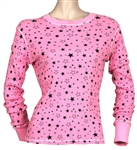 Miley Cyrus Hannah Montana Screen Worn Pink Top with Black Stars 