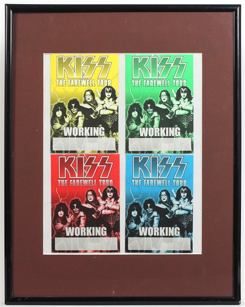 KISS "Farewell Tour" Original Backstage Passes