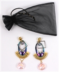 Lady Gaga Jazz and Piano Iconic Promotional Photograph Worn Laruicci Jupiter and Moon Large Dangling Earrings