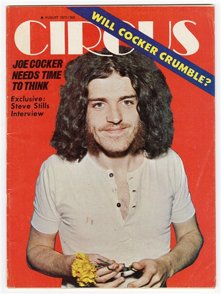 Original 1970 Circus Magazine with Joe Cocker 