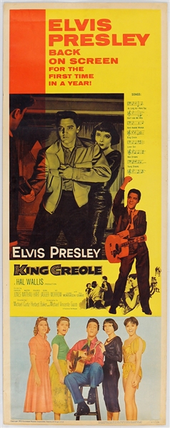 Elvis Presley "King Creole" Original Insert Movie Poster