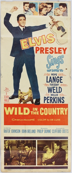 Elvis Presley "Wild In The Country" Original Insert Movie Poster