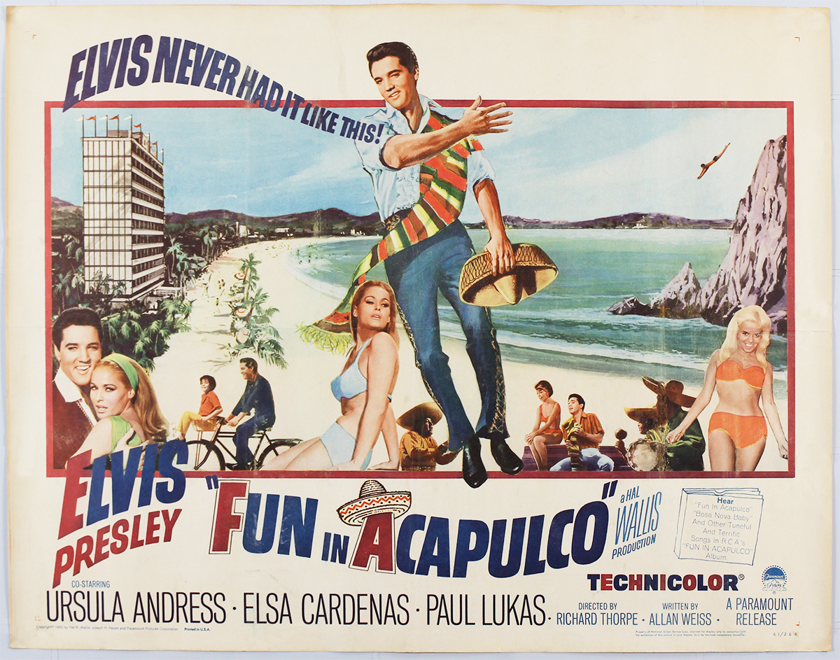 Lot Detail - Elvis Presley "Fun In Acapulco" Original Half-Sheet ...