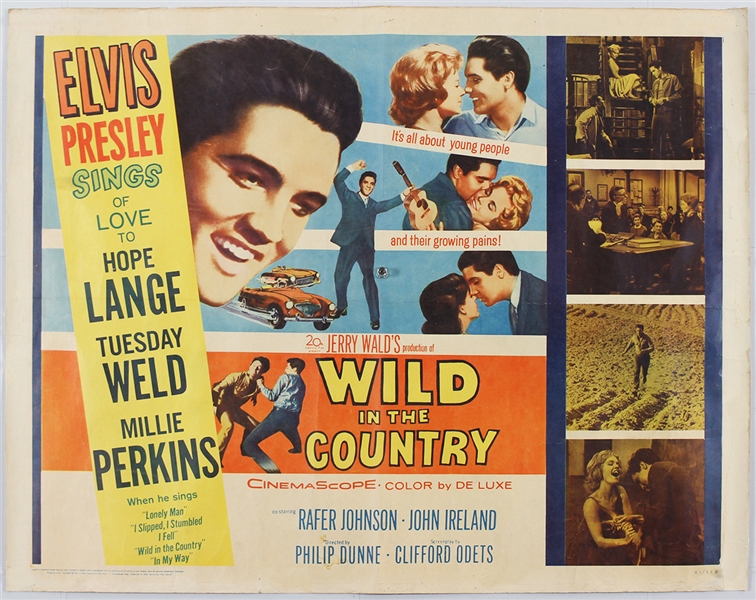 Elvis Presley "Wild In The Country" Original Half-Sheet Movie Poster
