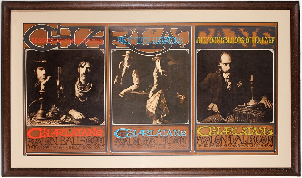 The Charlatans Original 1967 Avalon Ballroom Concert Posters (3)