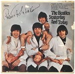 Rare Beatles Original Vintage Yesterday and Today "Butcher" Cover Signed by Photographer Robert Whitaker 