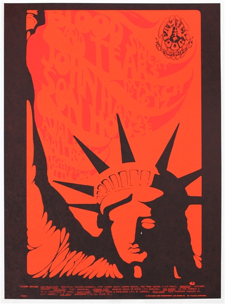 Blood, Sweat & Tears Original 1968 Avalon Ballroom Concert Poster