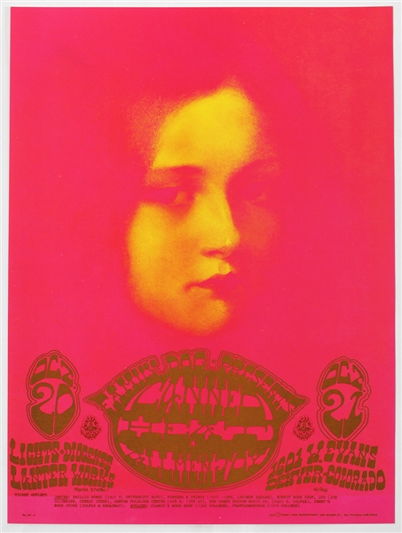 Canned Heat Original 1967 Denver Dog Concert Poster