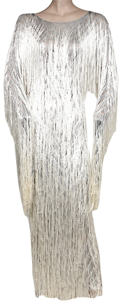 Lady Gaga “Frank Sinatra 100th Birthday Party All-Star Grammy Concert” Worn Custom Silver Fringe Dress