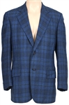 James Brown Owned and Worn Plaid Blue Jacket