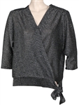Donna Summer Owned & Worn Black & Silver Sparkle Top