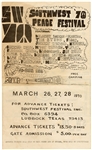Southwest '70  Peace Festival Original Concert Poster: The Byrds, Muddy Waters, Johnny Winter, Delaney Bonnie & Friends