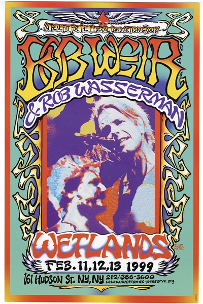Grateful Deads Bob Weir Original 1999 Wetlands Concert Posters (3)