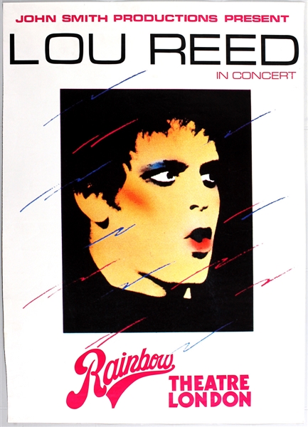 Lou Reed "Rainbow Theatre London" Poster