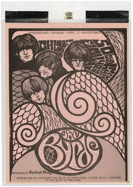 The Byrds Original 1967 Concert Handbill